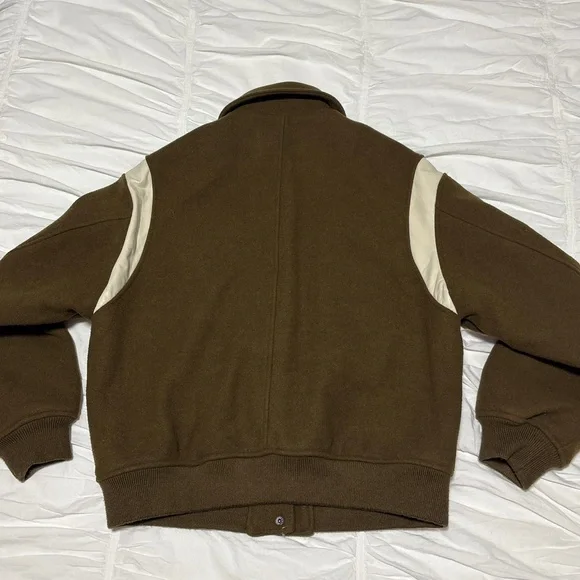 Oak And Fort Varsity Wool Blend Bomber - Picture 5 of 5